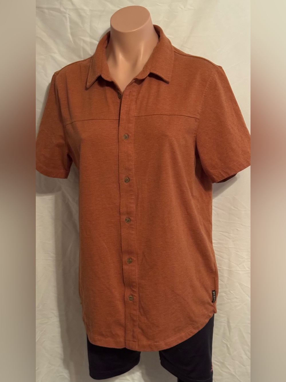 PRANA Rust Short-Sleeve Button-Up Shirt - Men